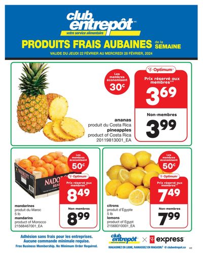 Wholesale Club (QC) Fresh Deals of the Week Flyer February 22 to 28