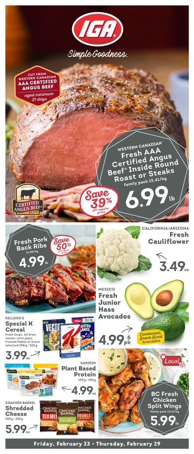IGA Stores of BC Flyer February 23 to 29