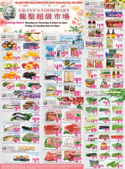 Grant's Food Mart Flyer February 23 to 29