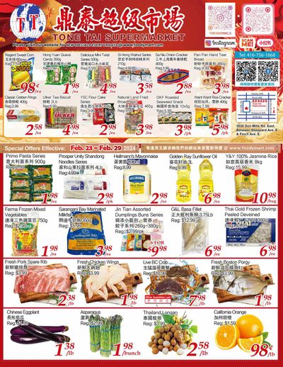 Tone Tai Supermarket Flyer February 23 to 29