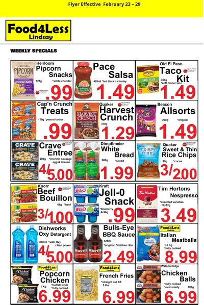Food 4 Less (Lindsay) Flyer February 23 to 29