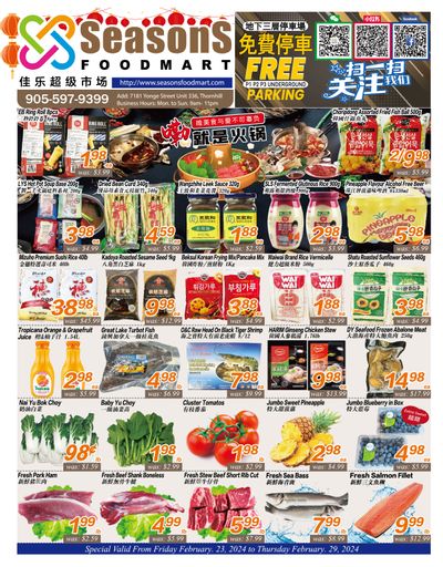 Seasons Food Mart (Thornhill) Flyer February 23 to 29