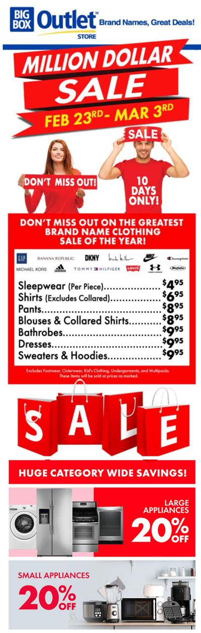 Big Box Outlet Store Flyer February 23 to March 3