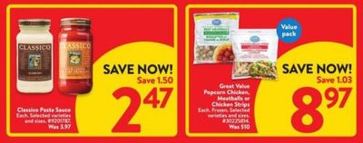 Walmart Canada: Classico Pasta Sauce $2.47 + More Flyer Deals