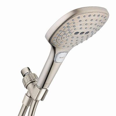 hansgrohe Raindance Select E Easy Install 5-inch Handheld Shower Head Set Modern 3 Spray Rain, RainAir, Whirl Air Infusion with Airpower with QuickClean with Hose in Brushed Nickel, 2.5 GPM, 04541820 $232.99 (Reg $252.19)