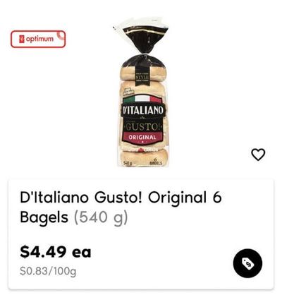 No Frills Ontario: Free D’Italiano Gusto! Bagels After PC Optimum Points and Coupon