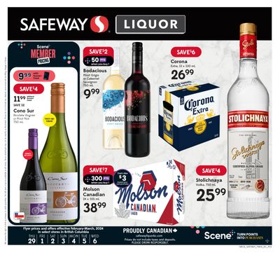 Safeway (BC) Liquor Flyer February 29 to March 6