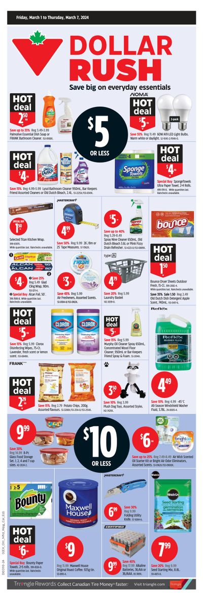 Canadian Tire (West) Flyer March 1 to 7 Canadian Tire (West) Flyer March 1 to 7