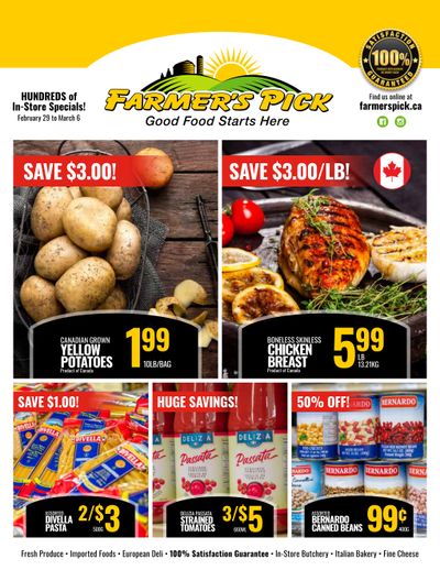 Farmer's Pick Flyer February 29 to March 6