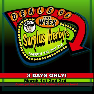 Surplus Herby's Flyer March 1 to 3
