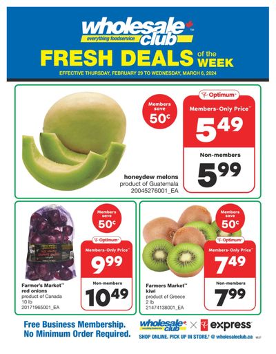 Wholesale Club (West) Fresh Deals of the Week Flyer February 29 to March 6