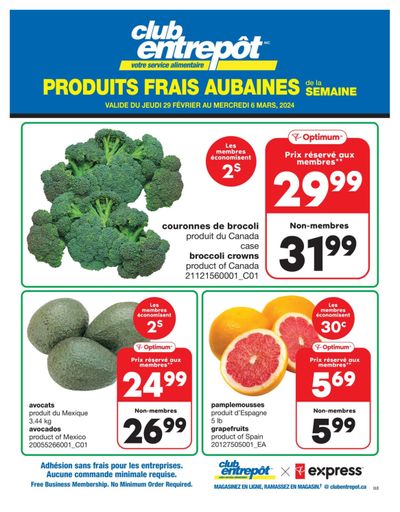 Wholesale Club (QC) Fresh Deals of the Week Flyer February 29 to March 6