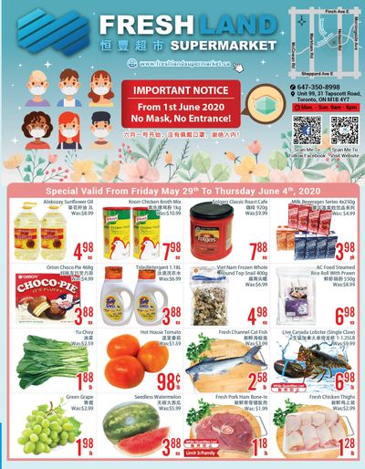 FreshLand Supermarket Flyer May 29 to June 4
