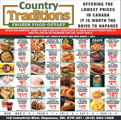 Country Traditions Flyer February 29 to March 7