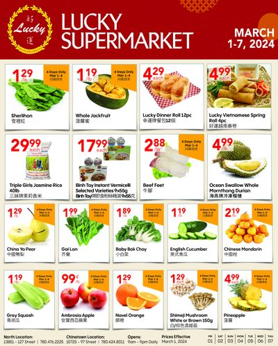 Lucky Supermarket (Edmonton) Flyer March 1 to 7