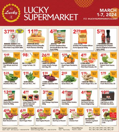 Lucky Supermarket (Calgary) Flyer March 1 to 7
