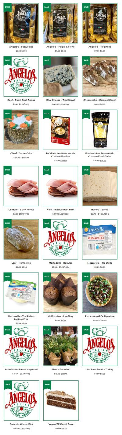 Angelo's Italian Bakery Monthly Specials March 1 to 31
