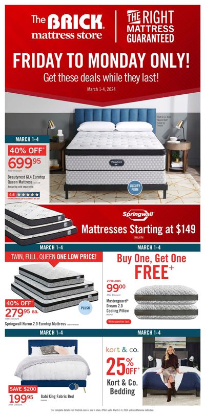 The Brick Mattress Store Flyer March 1 to 13