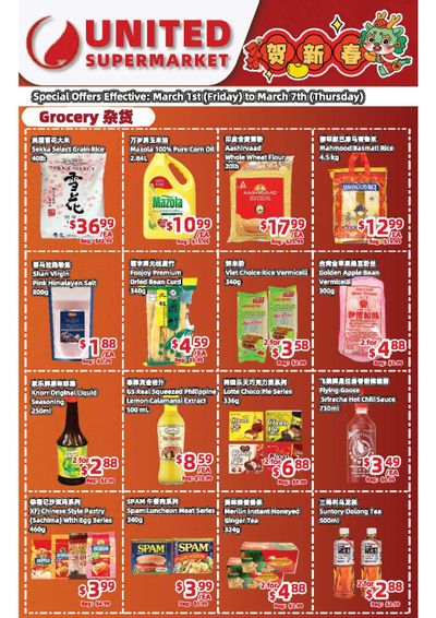 United Supermarket Flyer March 1 to 7