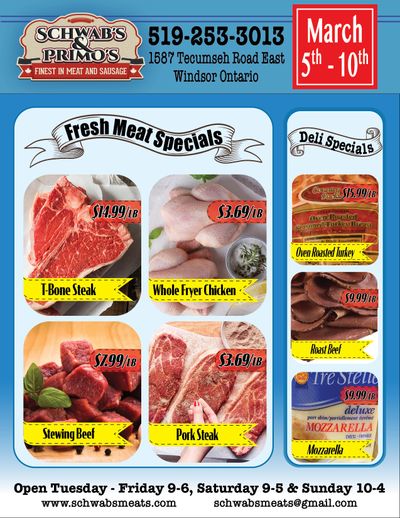 Schwab's & Primo's Flyer March 5 to 10