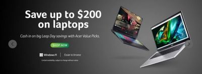 Acer Canada: Save up tp $200 on Laptops + Save up to 38% on Nitro Gaming Monitors + More