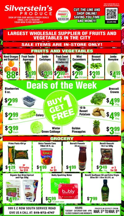 Silverstein's Produce Flyer March 5 to 9