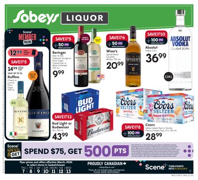 Sobeys (SK) Liquor Flyer March 7 to 13