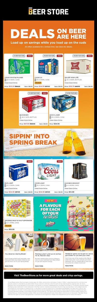 The Beer Store Flyer March 6 to 24