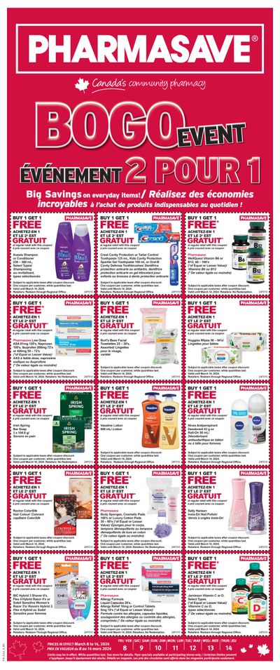 Pharmasave (NB) Flyer March 8 to 14