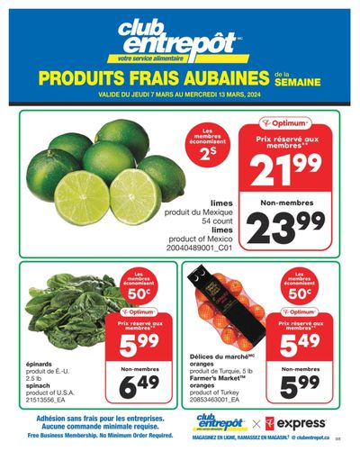Wholesale Club (QC) Fresh Deals of the Week Flyer March 7 to 13