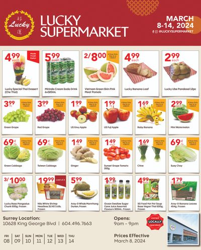Lucky Supermarket (Surrey) Flyer March 8 to 14
