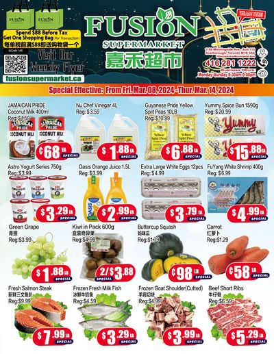 Fusion Supermarket Flyer March 8 to 14