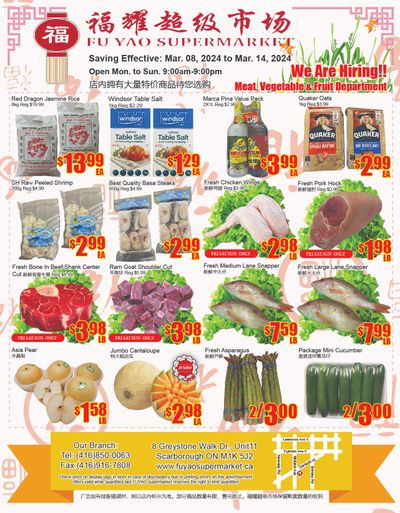 Fu Yao Supermarket Flyer March 8 to 14