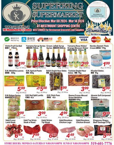 Superking Supermarket (London) Flyer March 8 to 14