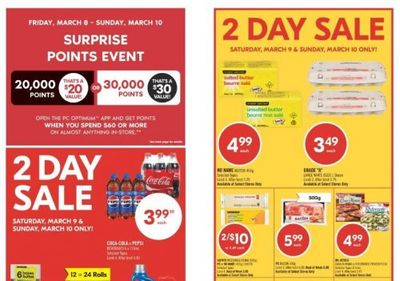 Shoppers Drug Mart Canada Surprise Points Event: Earn 20,000 or 30,000 PC Optimum Points When You Spend $60 March 8th – 10th