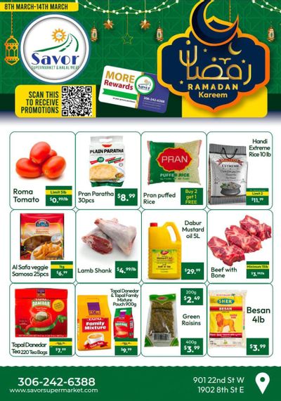 Savor Supermarket Flyer March 8 to 14