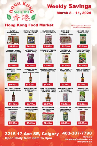 Hong Kong Food Market Flyer March 8 to 11