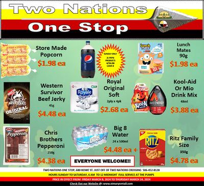 Two Nations One Stop Flyer March 8 to 14