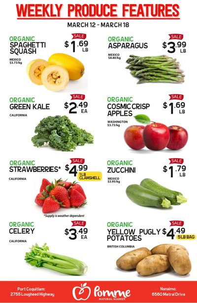 Pomme Natural Market Weekly Produce Flyer March 12 to 18
