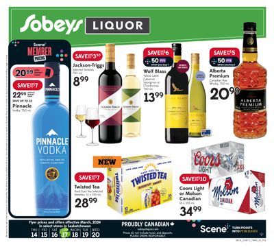 Sobeys (SK) Liquor Flyer March 14 to 20