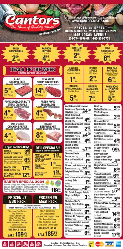 Cantor's Meats Flyer March 14 to 20
