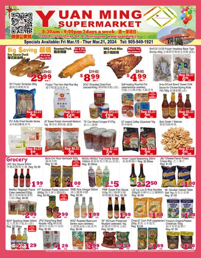 Yuan Ming Supermarket Flyer March 15 to 21