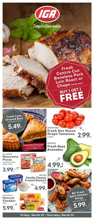 IGA Stores of BC Flyer March 15 to 21