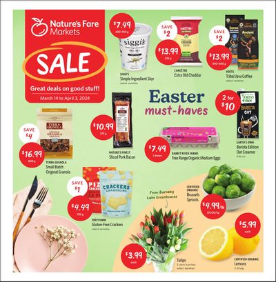 Nature's Fare Markets Flyer March 14 to April 3
