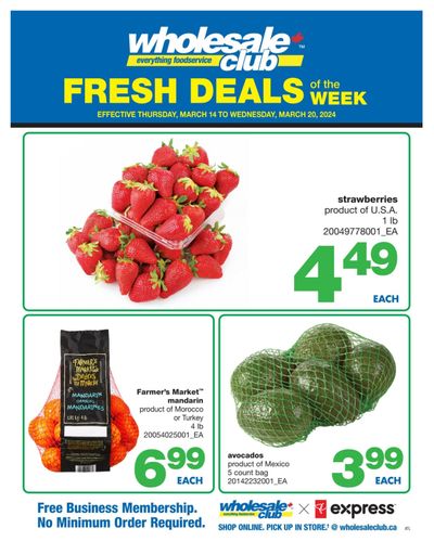 Wholesale Club (Atlantic) Fresh Deals of the Week Flyer March 14 to 20