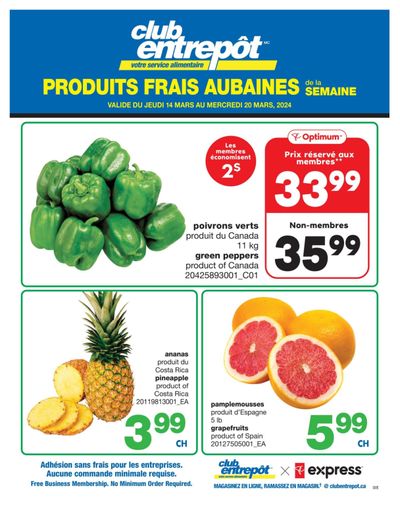 Wholesale Club (QC) Fresh Deals of the Week Flyer March 14 to 20