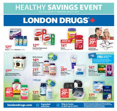 London Drugs Healthy Savings Event Flyer March 15 to 27