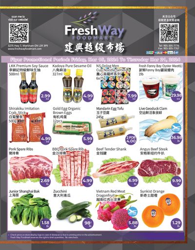 FreshWay Foodmart Flyer March 15 to 21