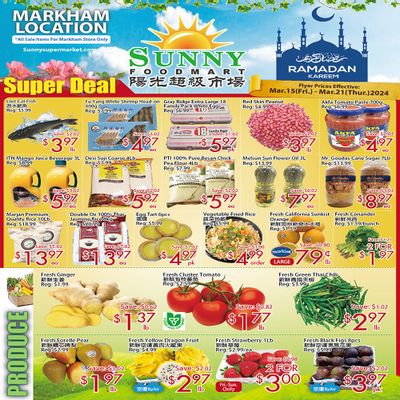 Sunny Foodmart (Markham) Flyer March 15 to 21