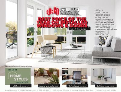 J&H Builder's Warehouse Flyer March 14 to April 3